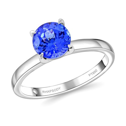 RHAPSODY AAAA Tansanit und VS Diamant Ring in 950 Platin - 1,45 ct. image number 0