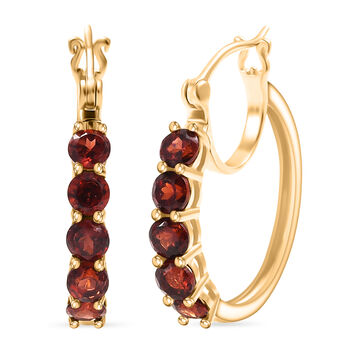 EVER TRUE AA Mosambik Granat Ohrringe Nickelfreies Messing ca. 2,78 ct.