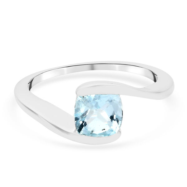 Himmelblauer Topas Bypass Ring 925 Silber  ca. 1,18 ct image number 0