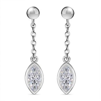 J Francis gefertigt mit SWAROVSKI Zirkonia Ohrringe 925 Silber Standard 1.64 ct