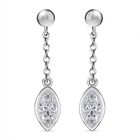 J Francis gefertigt mit SWAROVSKI Zirkonia Ohrringe 925 Silber Standard 1.64 ct