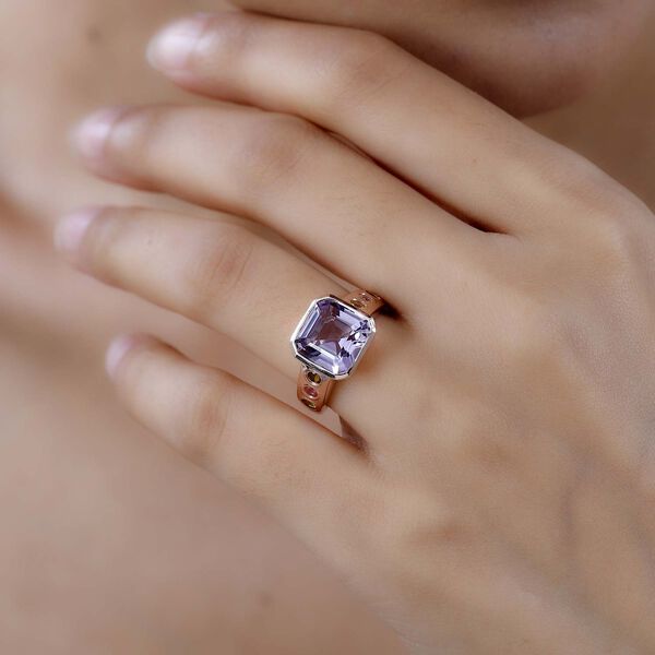 Rose De France Amethyst, mehrfarbiger Turmalin Ring, 925 Silber ros&eacute;vergoldet, (Gr&ouml;&szlig;e 20.00) ca. 5.12 ct image number 2