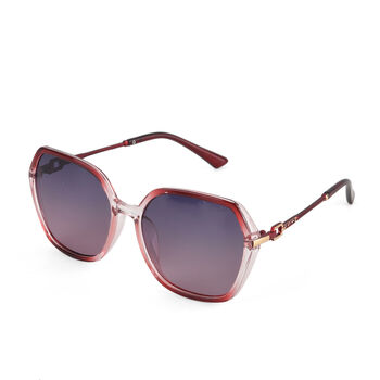 LA MAREY Sonnenbrille UV400 mit polarisierten Gl&auml;sern leichter Rahmen 14,5 x 15 cm Rosa