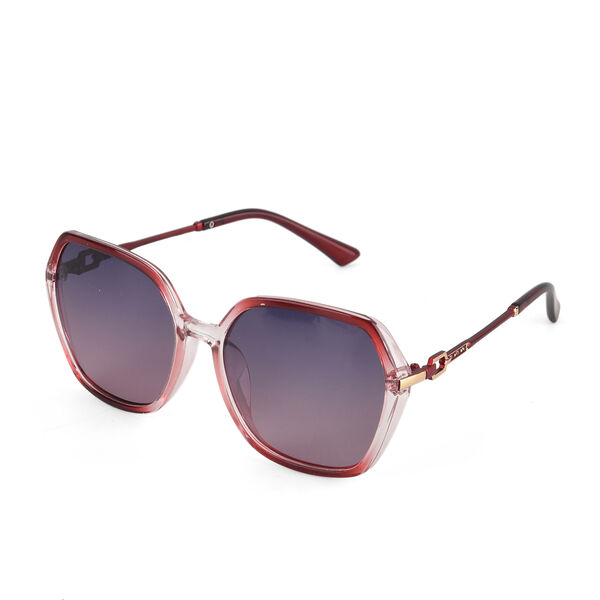 LA MAREY Sonnenbrille UV400 mit polarisierten Gl&auml;sern leichter Rahmen 14,5 x 15 cm Rosa