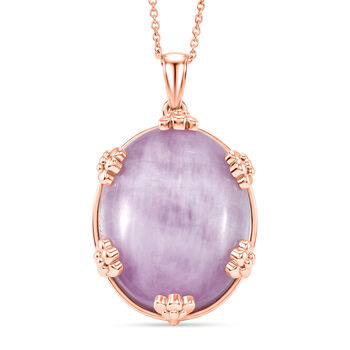 EverTrue Kunzit Anh&auml;nger mit 50cm Kette - 74 ct.