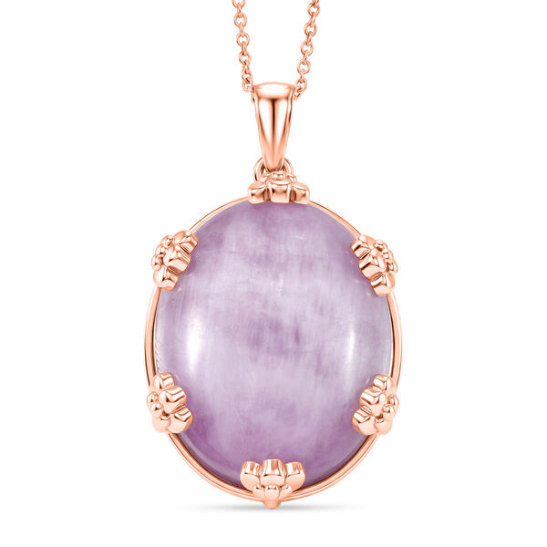 EverTrue Kunzit Anh&auml;nger mit 50cm Kette - 74 ct.