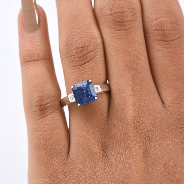 D'Joy AA Nat&uuml;rlicher Kaschmir Kyanit und Zirkon Ring - 3,62 ct. image number 3