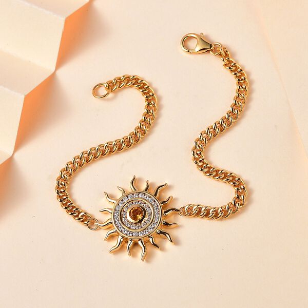 GP Celestial Dream Kollektion - AA Citrin, Zirkon  und Kanchanaburi blaues Saphir-Armband, 19cm - 1,04 ct. image number 2