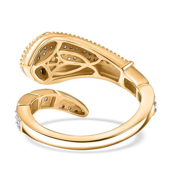 LUXURIANT DIAMANT - Lab Grown Diamant SI-GH Ring 925 Silber 750 Gelbgold Vermeil (Größe 18.00) ca. 0.50 ct image number 6