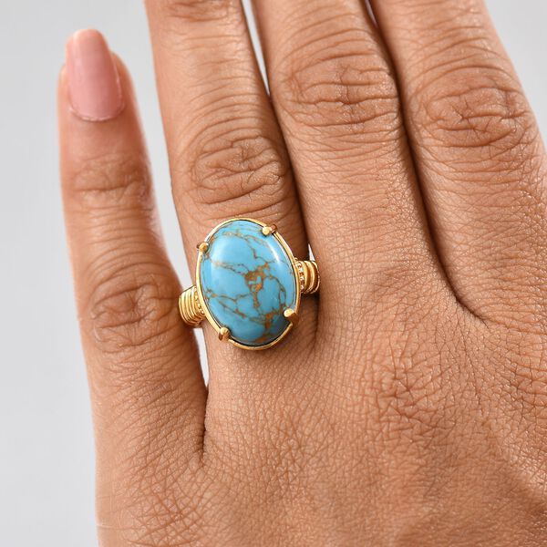 Blauer T&uuml;rkis Ring - 9,42 ct. image number 3