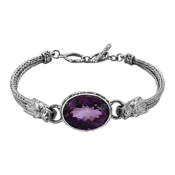 Royal Bali Collection- Afrikanischer Amethyst 19 cm Armband- 26,22 Karat