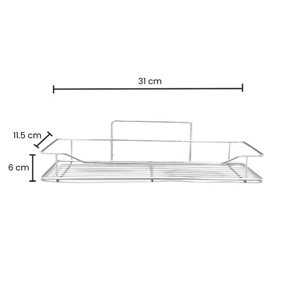 Selbstklebendes Küchen-Gewürzregal aus Edelstahl image number 3