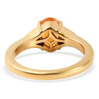 Feuer opal und Zirkon Ring 925 Silber vergoldet image number 5