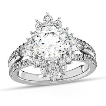 CLARTE Eternal - Moissanit Ring, 925 Silber rhodiniert (Gr&ouml;&szlig;e 19.00) ca. 3.51 ct