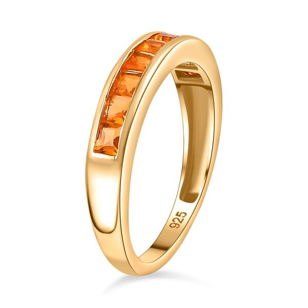 AA Salamanca Feueropal Ring 925 Silber 750 Gelbgold Vermeil (Gr&ouml;&szlig;e 18.00) ca. 0,61 ct image number 5