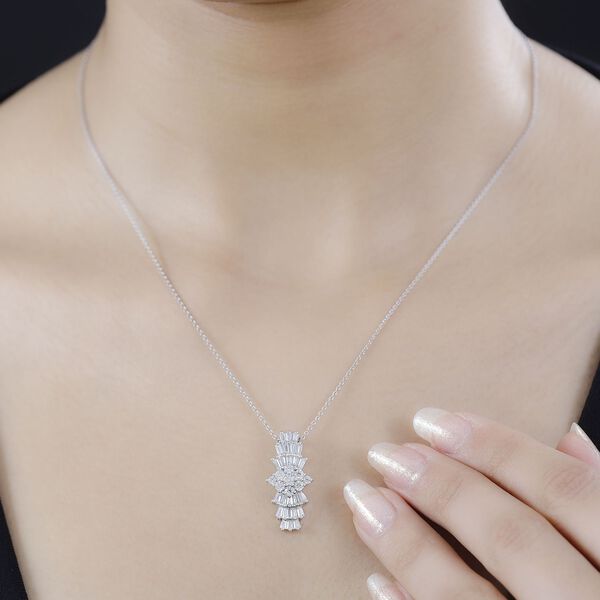 Moissanit Ballerina Anh&auml;nger, 925 Silber rhodiniert - 1,11 ct. image number 9