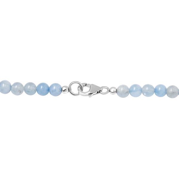 Milchige Aquamarin-Halskette, 50 cm - 163,50 ct. image number 4
