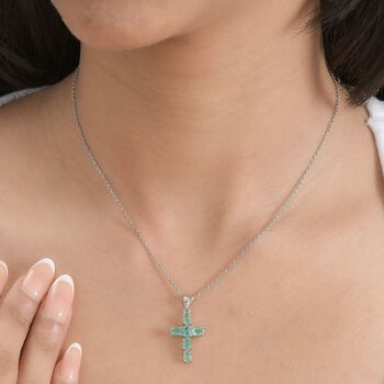 Smaragd Anh&auml;nger mit 50cm Kette - 1,25 ct.