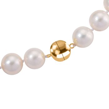 Wei&szlig;e Edison (12-14mm) Perle Halskette, 50cm