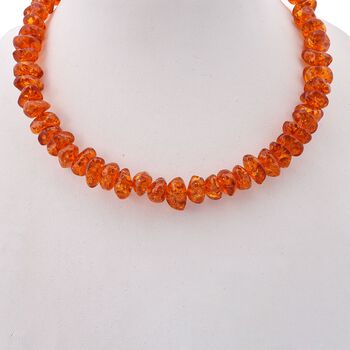 Synthetische Bernstein-Halskette, 45cm - 235 ct.