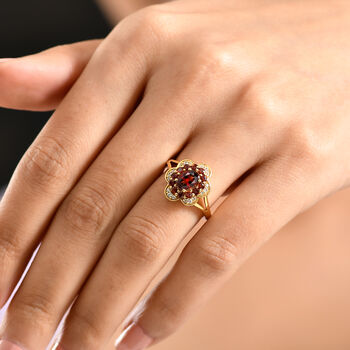 EverTrue Mosambik Granat und Zirkon Ring - 1,72 ct.