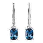 AAA London Blau Topas Ohrringe 925 Silber rhodiniert ca. 1,99 ct.