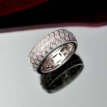 LUXURIANT DIAMOND - Lab Grown Diamant SI-GH SGL zertifiziert Ring 925 Silber rhodiniert (Gr&ouml;&szlig;e 16.00) ca. 1,00 ct