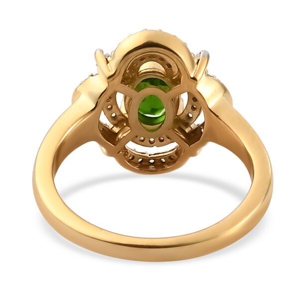 Nat&uuml;rlicher Chromdiopsid und Zirkon-Ring - 1,40 ct. image number 6