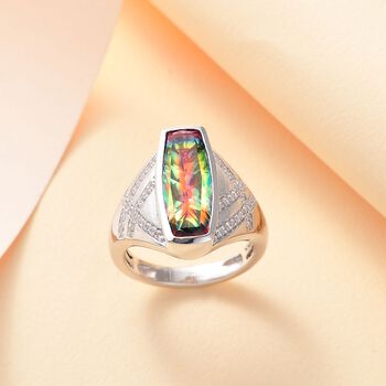 Nebel Quarz und Zirkon Ring - 5,74 ct.