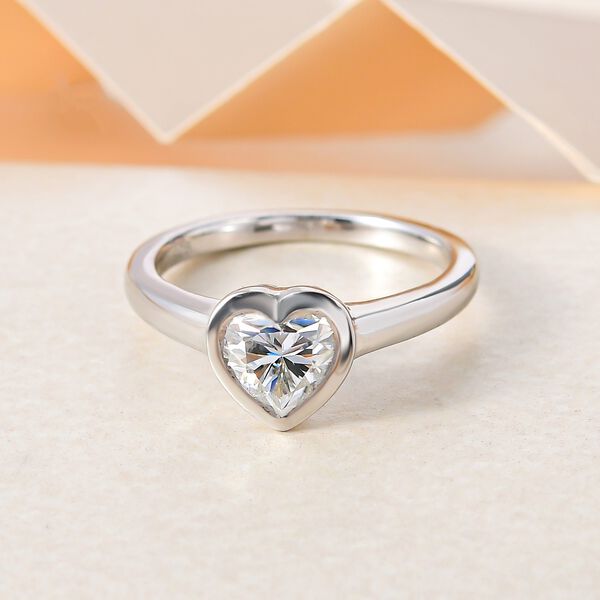 Moissanit Herz Ring - 1,30 ct. image number 8