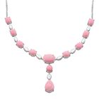 AAA Natürlicher Rosa Königsmuschel Perle Halskette ca. 45 cm 925 Silber rhodiniert