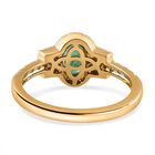 AAA Kagem Sambischer Smaragd und Weißer Diamant Ring 585 Gold (Größe 17.00) ca. 1.02 ct image number 5