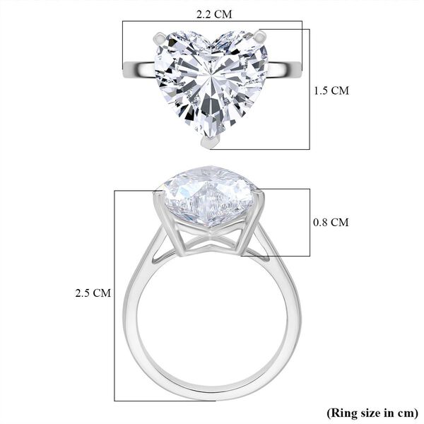 LUXURIANT DIAMOND - Lab Grown Diamant (12.5 mm) VS-EF IGI zertifiziert Ring 950 Platin (Gr&ouml;&szlig;e 18.00) (10-15 Werktage Lieferzeit) ca. 7.50 ct image number 6