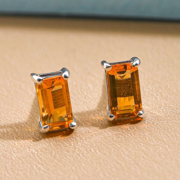 Salamanca Feueropal-Ohrringe, 925 Silber platiniert ca. 0,40 ct image number 2