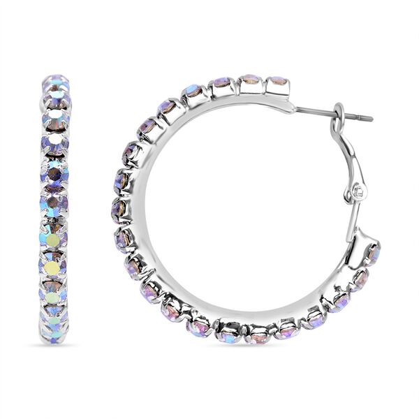 AB Kristall-Ohrringe mit Armband, reines Messing image number 7