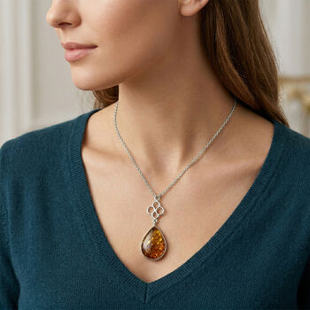 Nat&uuml;rlicher Baltischer Bernstein Halskette ca. 45 cm 925 Silber