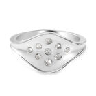Diamant Ring 925 Silber platiniert (Größe 16.00) ca. 0,15 ct