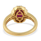 Fissure gefüllt Rubin und Zirkon Ring 925 Silber vergoldet  ca. 1,26 ct image number 5
