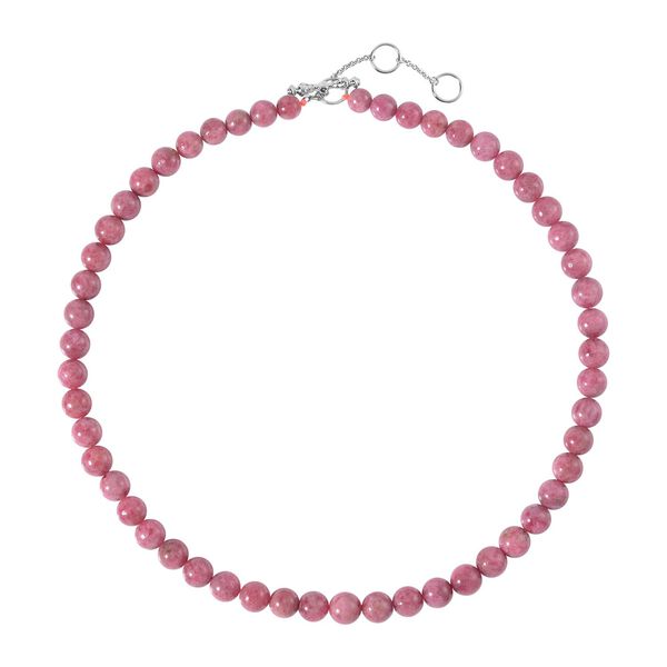 AAA Rhodochrosit, Roter Granat Halskette ca. 50 cm 925 Silber rhodiniert ca. 413.09 ct image number 0