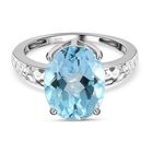 Himmelblauer Topas Ring 925 Silber (Gr&ouml;&szlig;e 16.00) ca. 5,61 ct