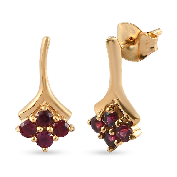 Anthill Granat Ohrh&auml;nger 925 Silber vergoldet ca. 0,71 ct&nbsp; image number 4