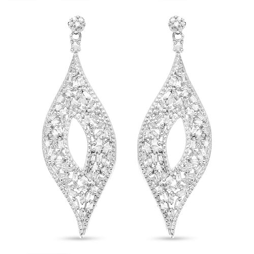 Weiße Diamant Ohrringe, 925 Silber platiniert, ca. 1.00 ct image number 0
