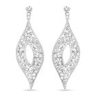 Weiße Diamant Ohrringe, 925 Silber platiniert, ca. 1.00 ct