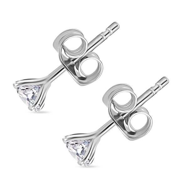 Moissanit Ohrringe, 925 Silber platiniert - 0,45 ct. image number 6