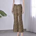 Jersey Hose für Damen mit ausgestelltem Saum, Leopardenmuster, Braun image number 2