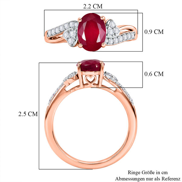 D'Joy afrikanischer Rubin und Zirkon Ring - 2,26 ct. image number 7