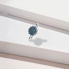 Blauer Diamant-Ring, 925 Silber platiniert  ca. 0,50 ct image number 1