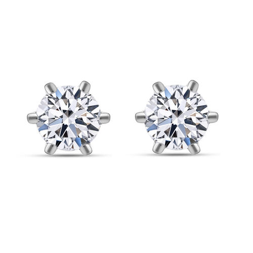 RHAPSODY IGI zertifizierte SI-GH Labor Diamant Ohrringe in 950 Platin - 1,50 ct. image number 0