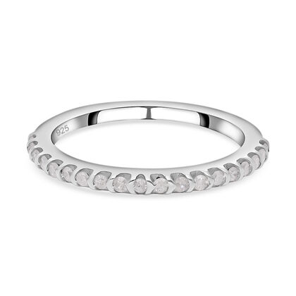 Weißer Diamant P Ringe 925 Silber platiniert (Größe 18.00) ca. 0.25 ct