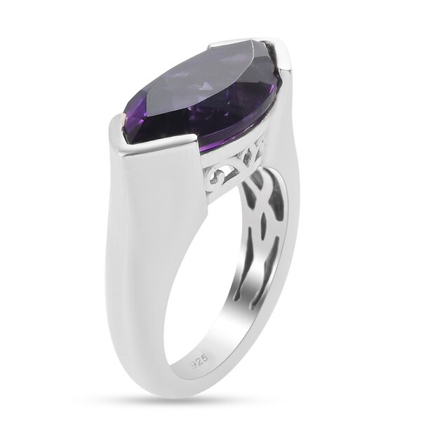 Marokkanischer Amethyst Ring 925 Silber Platin-Überzug image number 5